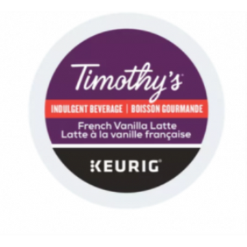 COFFEE-K CUP TIMOTHY'S FRENCH VANILLA LATTE (06717) 24/BOX