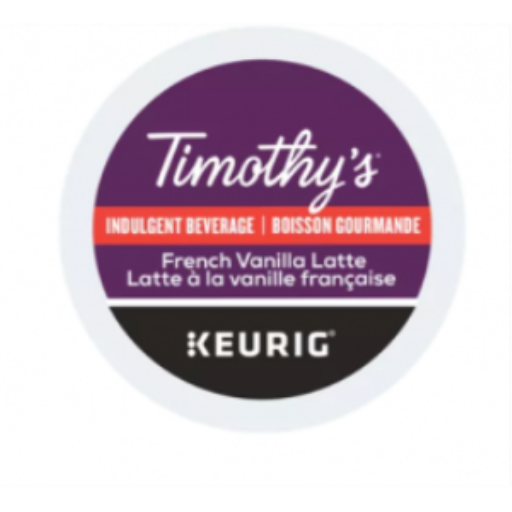 COFFEE-K CUP TIMOTHY'S FRENCH VANILLA LATTE (06717) 24/BOX