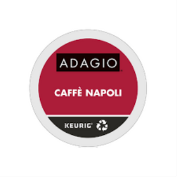COFFEE-K CUP ADAGIO CAFFE NAPOLI DARK ROAST 24/BX