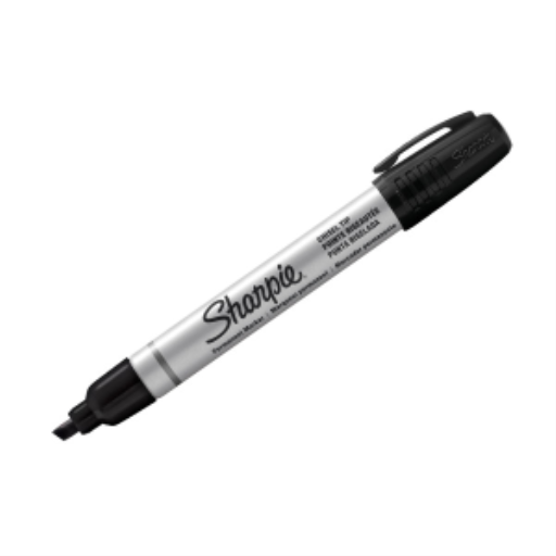 Sharpie Liquid Tip Permanent Marker, Chisel Tip, Black, 1 Count