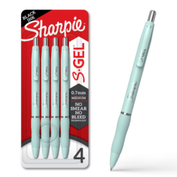Sharpie S-Gel, Fashion Barrel, Medium Point (0.7mm), 4 Count