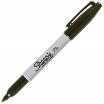 Sharpie Permanent Marker, Fine Point, Black, 1 Unit