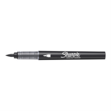 Sharpie Creative Marker, Water-Based Acrylic Marker, Brush Tip, Black, 1 Unit