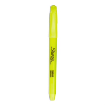 Sharpie Pocket Highlighter, Narrow Chisel Tip, Yellow - 1 Count