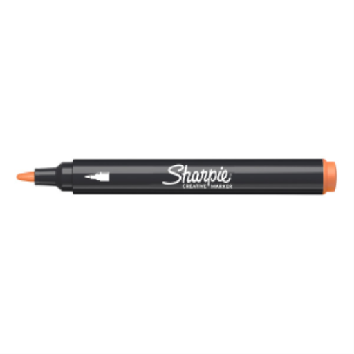 Sharpie Creative Marker, Water-Based Acrylic Marker, Bullet Tip, Orange, 1 Count