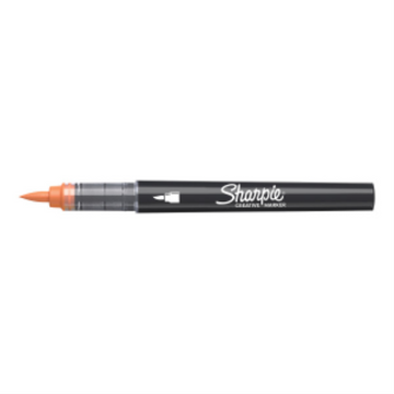 Sharpie Creative Marker, Water-Based Acrylic Marker, Brush Tip, Orange, 1 Unit
