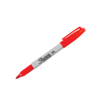 Sharpie Permanent Marker, Fine Point, Red, 1 Unit