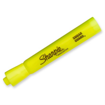 Sharpie Tank Highlighter, Chisel Tip, Yellow, 1 Unit