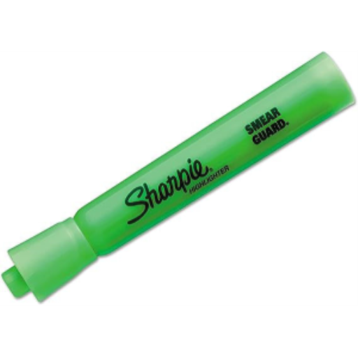 Sharpie Tank Highlighter, Chisel Tip, Green, 1 Count