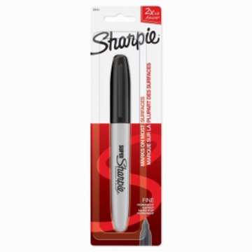 Sharpie Super Permanent Marker, Fine Point, Black, 1 Count