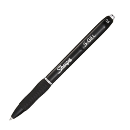 Sharpie S-Gel, Gel Pen, Fine Point (0.5 mm), Black Ink Gel Pen, 1 Unit