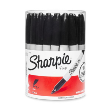 Sharpie Permanent Markers, Fine Point Markers in Canister, Black, 36 Count