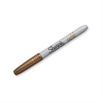 Sharpie Metallic Permanent Marker, Fine Point, Gold, 1 Count