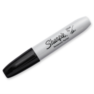 Sharpie Permanent Marker, Chisel Tip, Black, 1 Count