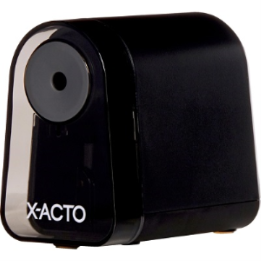 X-ACTO Pencil Sharpener, Mighty Mite Electric Pencil Sharpener, With Pencil Saver, SafeStart Motor, Black, 1 Count