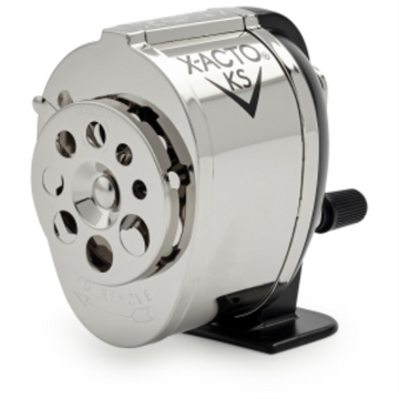 X-ACTO KS Manual Pencil Sharpener, Mountable Metal Pencil Sharpener, Adjustable for 8 Pencil Sizes