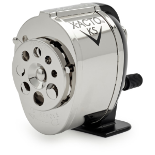 X-ACTO KS Manual Pencil Sharpener, Mountable Metal Pencil Sharpener, Adjustable for 8 Pencil Sizes