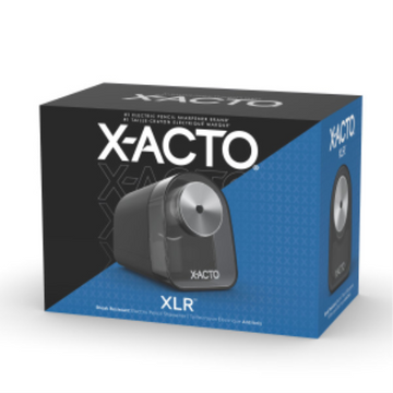 X-ACTO Pencil Sharpener, XLR Electric Pencil Sharpener, Pencil Saver, SafeStart Motor, Black, 1 Count