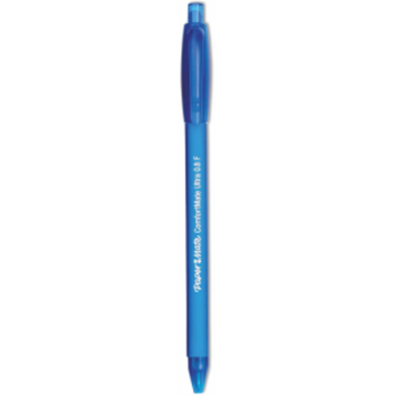 Paper Mate ComfortMate Retractable Ballpoint Pen, Fine Point (0.7 mm), Blue, 1 Unit