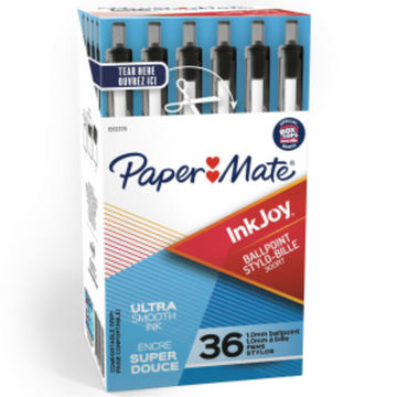 Paper Mate InkJoy 300RT Retractable Ballpoint Pens, Medium Point (1.0 mm), Black, 36 Count