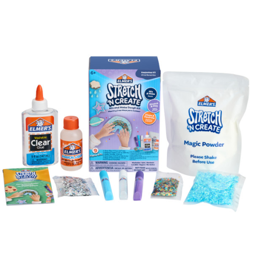Elmer's Stretch 'N Create Dough Kit, 3 Ways to Play, Keepsakes Kit, 9 Count