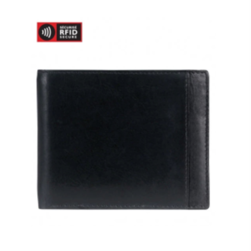 Casablanca Men's Billfold with Removable Passcase Black