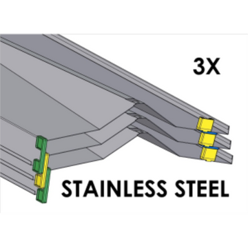 (CUSMA form attached) Rakabot Titan 3x 47-inch wide STAINLESS 304 #4 shelves