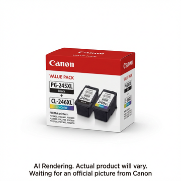 Canon PG-245XL/CL-246XL Black & Colour Cartridges, Value Pack SKU 8278B006