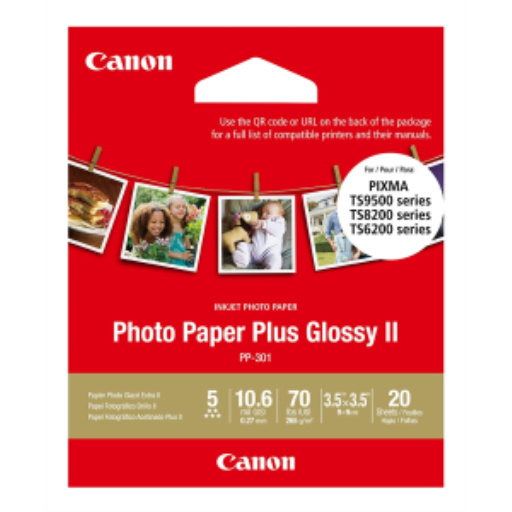 PP-301 3.5" x 3.5" Photo Paper Plus Glossy (20 sheets/pkg)