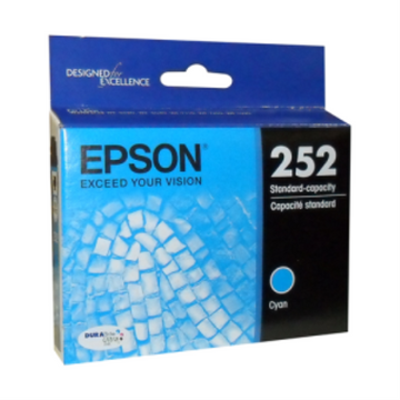 Epson 252 Cyan Ink Cartridge, Standard Capacity (T252220)