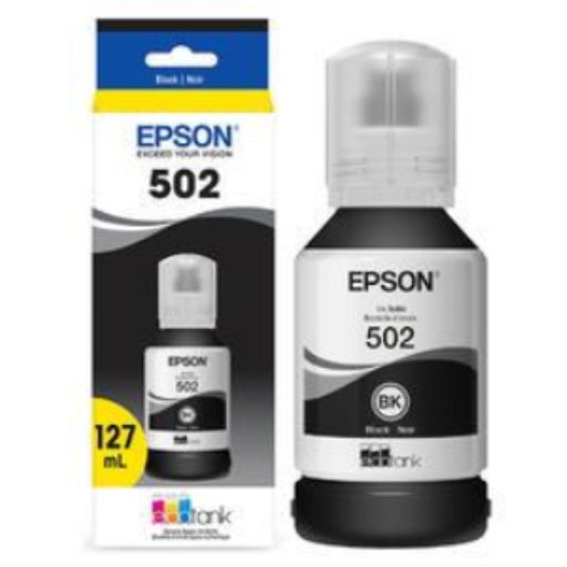 Epson T502 Ink Bottle, Pigment Black, with Sensor