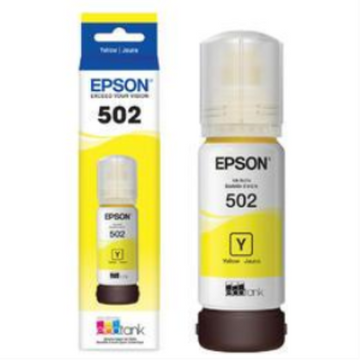 Epson T502 Ink Bottle, Dye Yellow, w/Sensor