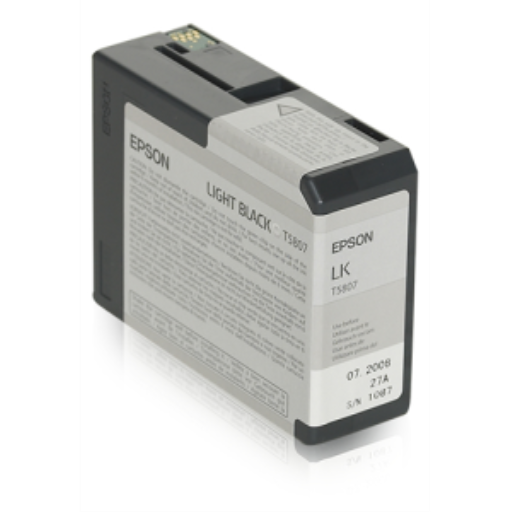 T580700 EPSON ULTRACHROME LIGHT BLACK INK 80ML, STYLUS PRO 3