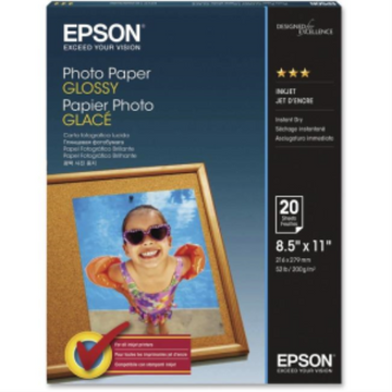 S041141 GLOSSY PHOTO PAPER (8.5"X11")(20 CT)(BILINGUAL)