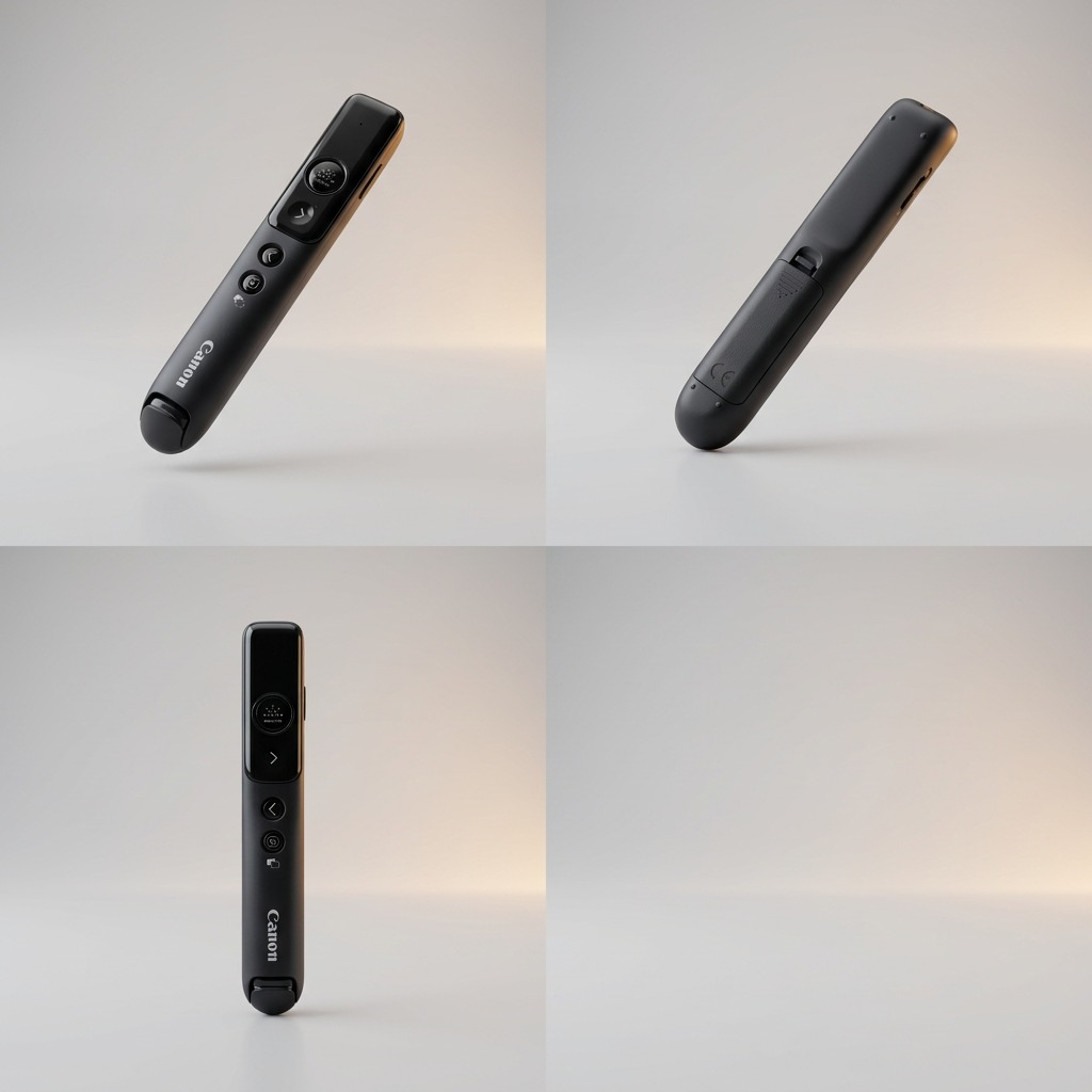 Canon PR1100-R Wireless Presenter with navigation buttons and red laser pointer on a white background.