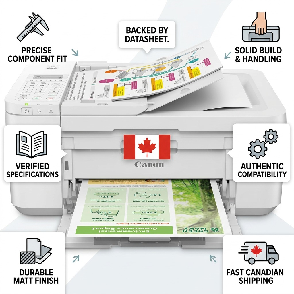 High-resolution hero shot of the Canon Pixma TR4720 White printer on a pure white background.