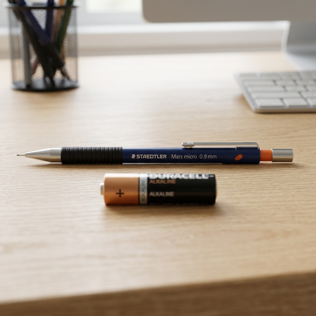 An accurate hero shot of the STAEDTLER Mars micro 0.9 mm mechanical pencil from Image 0, against a white background.
