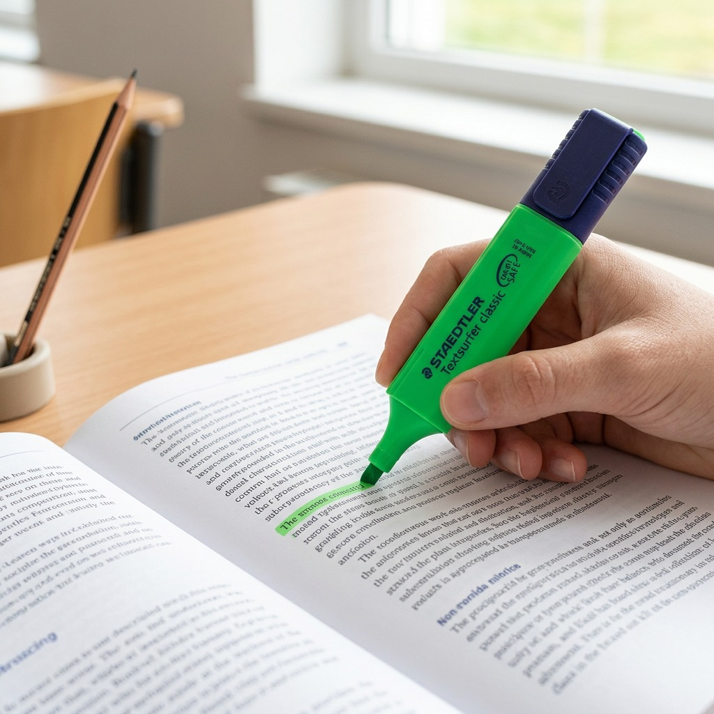 High-resolution hero shot of the STAEDTLER Textsurfer classic green highlighter, with exact text and cap seen in image_0.png, on a pure white background.