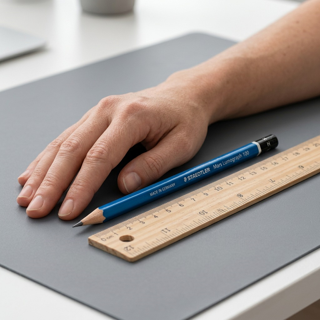 High-resolution hero shot of the STAEDTLER Mars Lumograph H pencil.