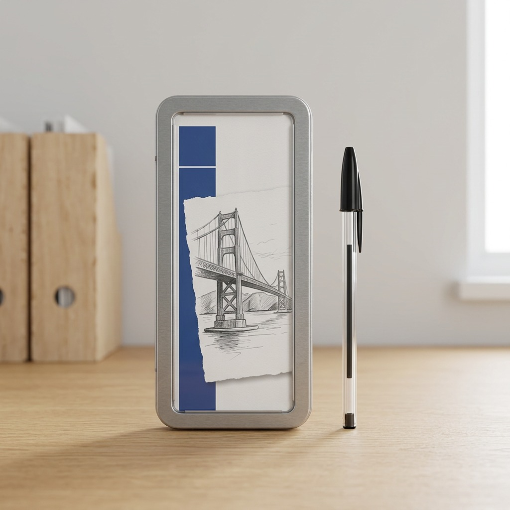 Hero shot: STAEDTLER Mars Lumograph 6-pencil tin set on clear white.