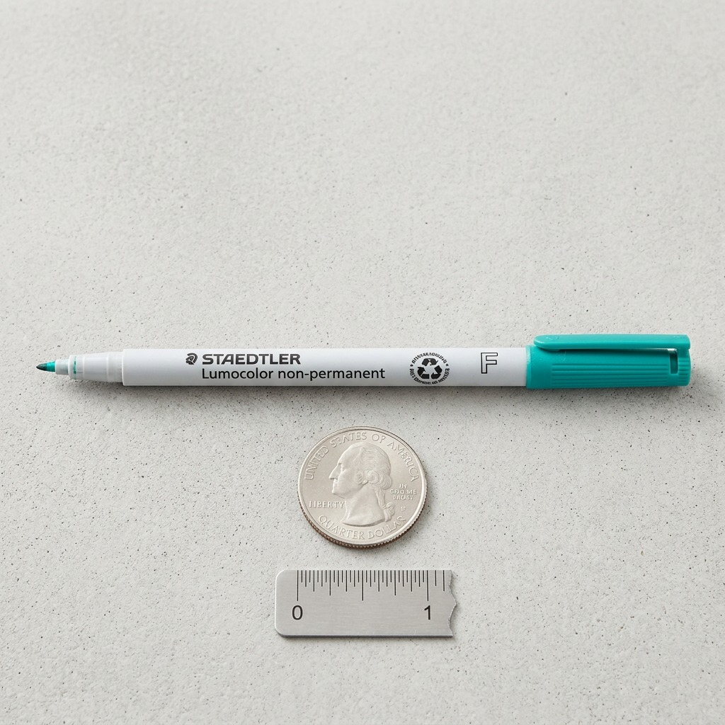 A pure high-resolution ecommerce hero shot of the STAEDTLER Lumocolor non-permanent fine marker.
