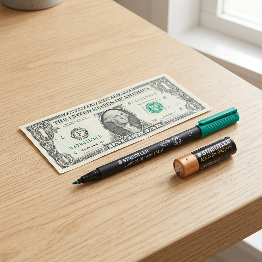Staedtler 318-5 Lumocolor fine-tip green permanent marker against a pure white background.
