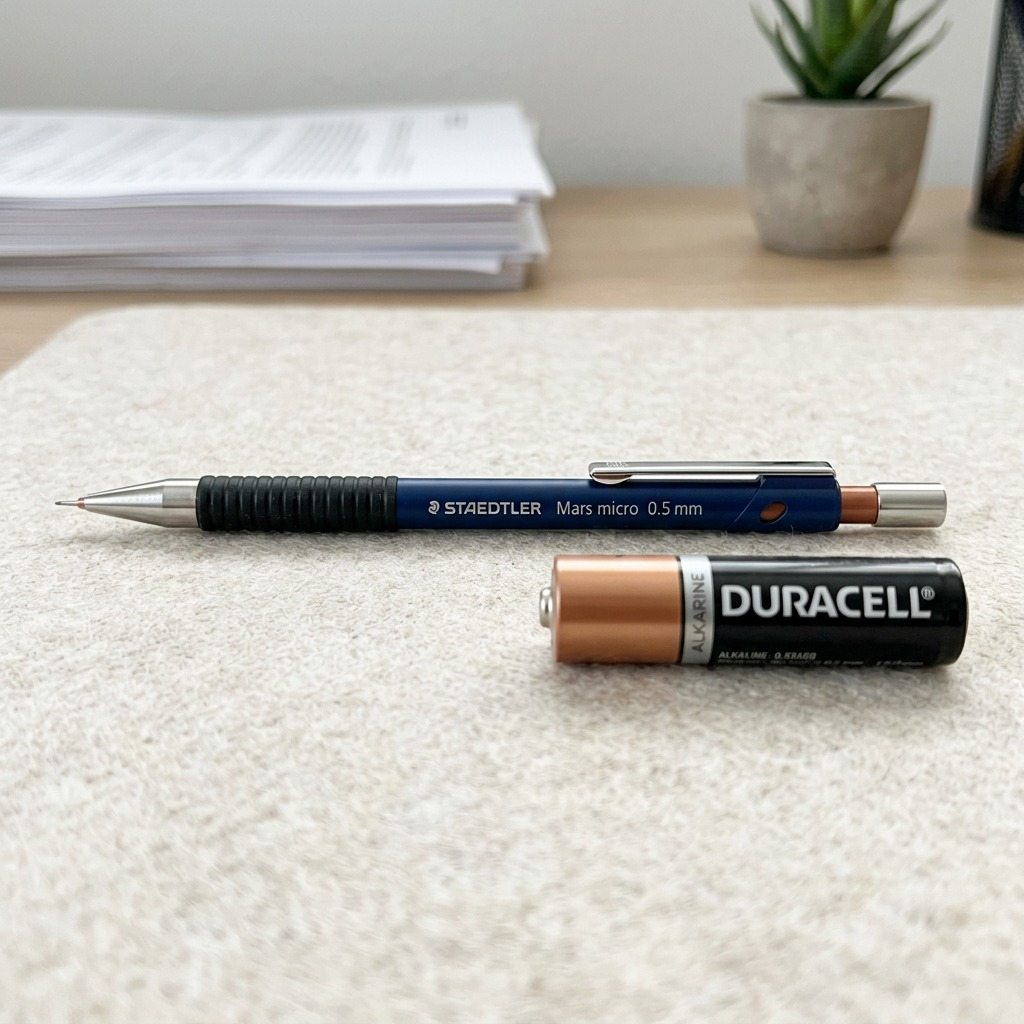 A pure high-resolution hero shot of the STAEDTLER Mars micro 0.5mm mechanical pencil.