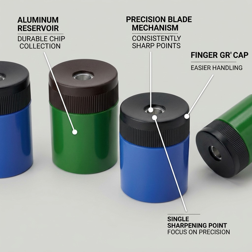 Pair of blue and green Staedtler Mars Limited containers on white background.