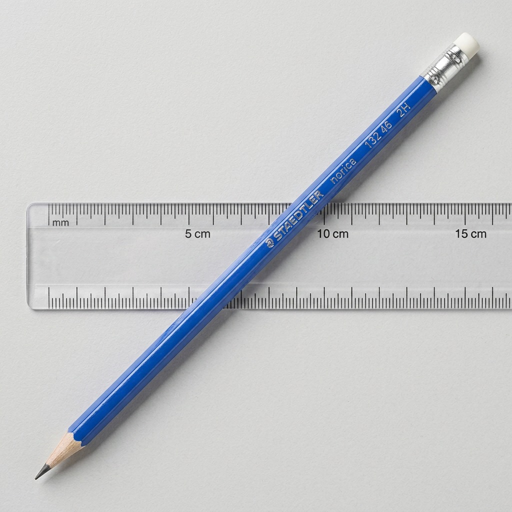 Pure, high-resolution hero shot of the STAEDTLER Norica 2H pencil on a seamless white background.