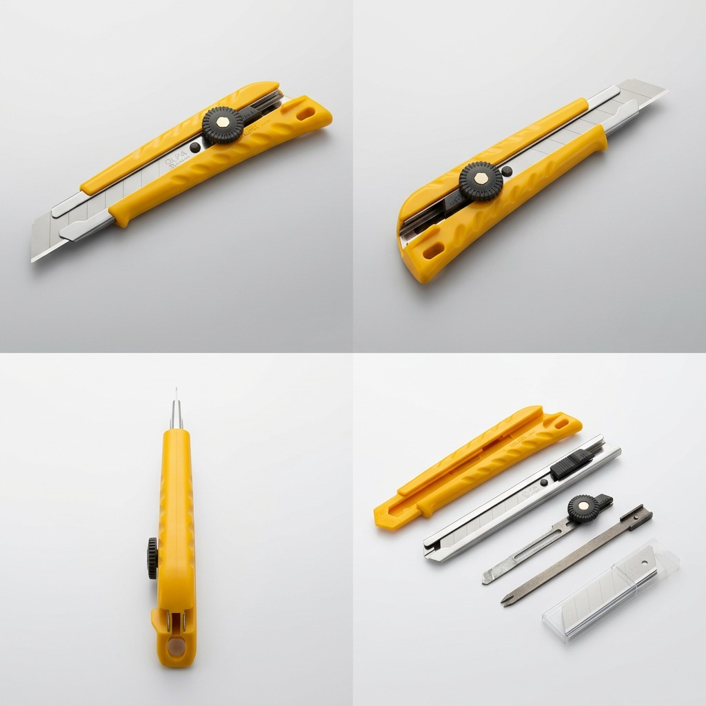 High-resolution hero shot of the Olfa L-1 utility knife on a pure white background.