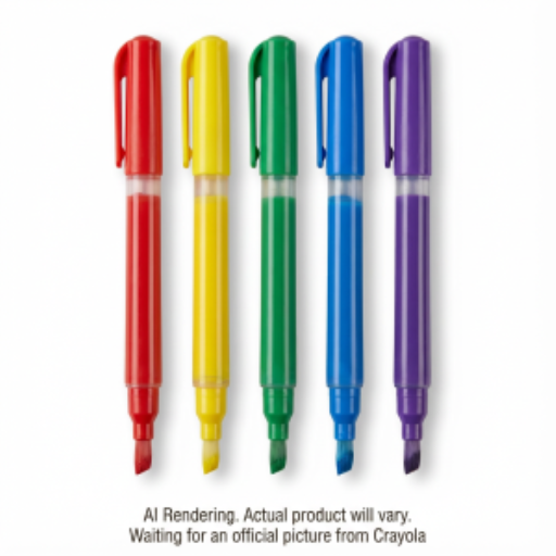 Crayola – 5 pinceaux-feutres de peinture lavable