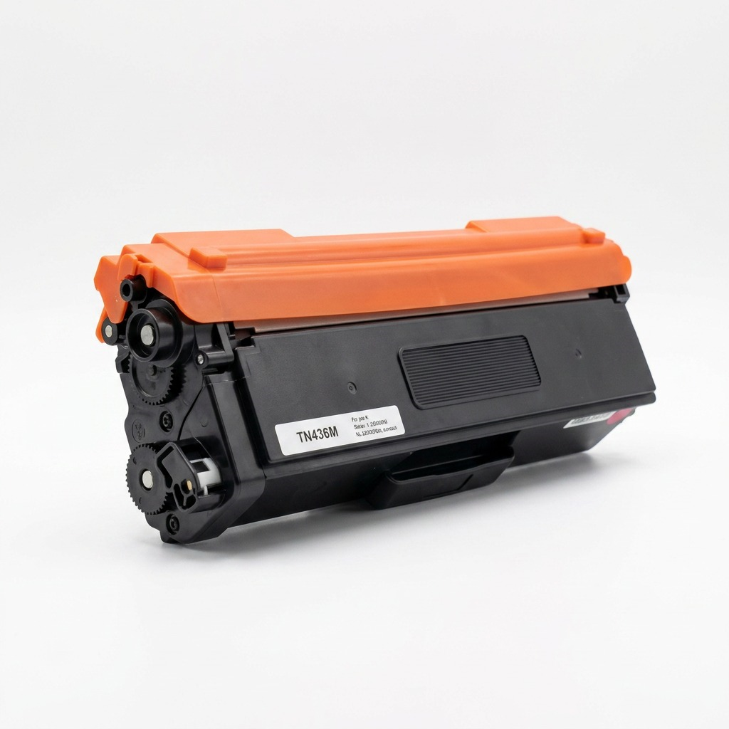 A high-resolution ecommerce product photo of a generic magenta TN436 compatible toner cartridge.