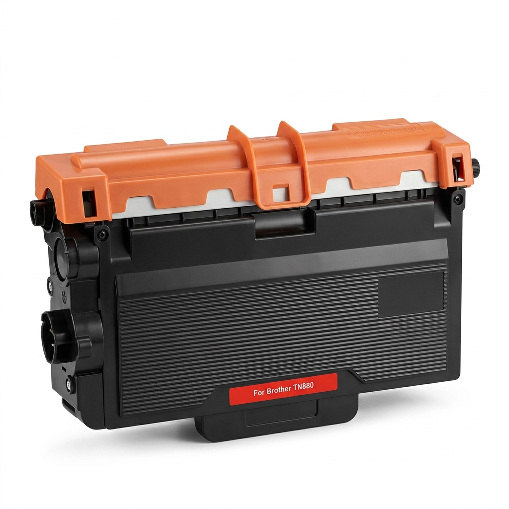A crisp, high-resolution hero shot of the CTTN880 compatible Brother TN880 toner cartridge against a pure white background.