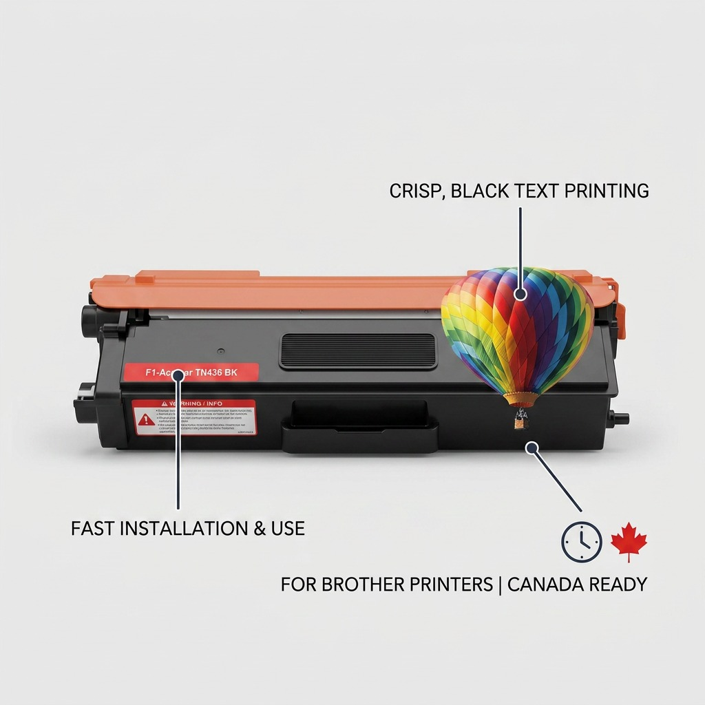 Balloon Brand – Cartouche de toner TN436B compatible Brother noir